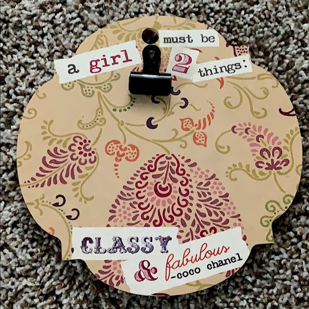 Coco Chanel Quote Paisley Picture Stand Frame - Gift For Girl, Mom, Wife